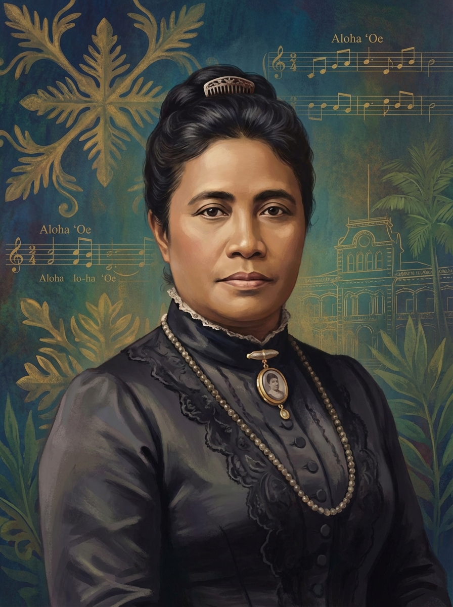 Portrait of Queen Liliuokalani, Last Queen of Hawaii