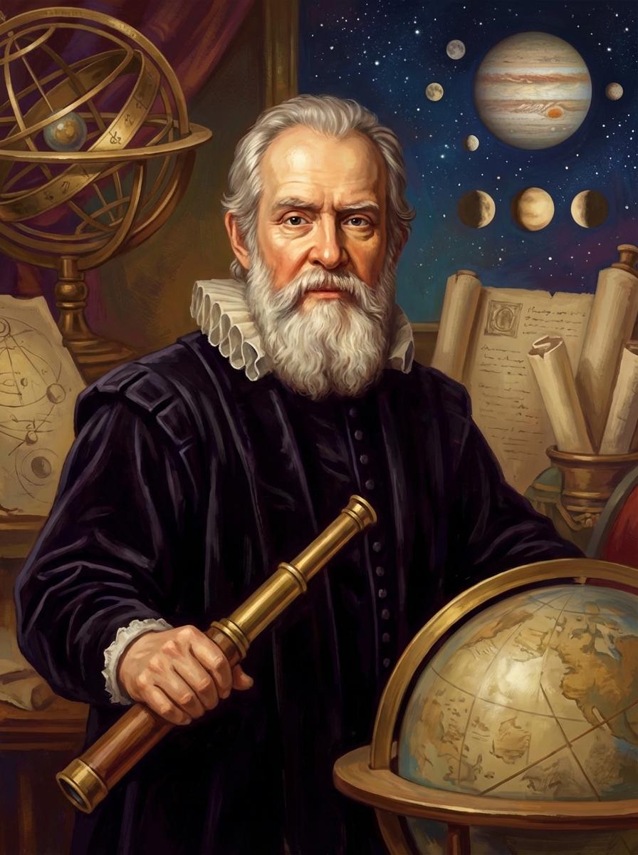 Portrait of Galileo Galilei, Astronomer