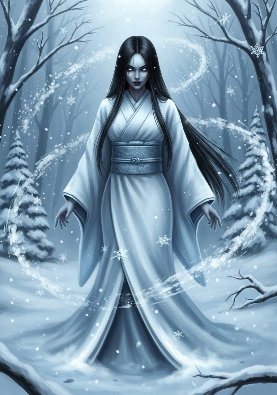 Portrait of Yuki-onna, Snow Spirit