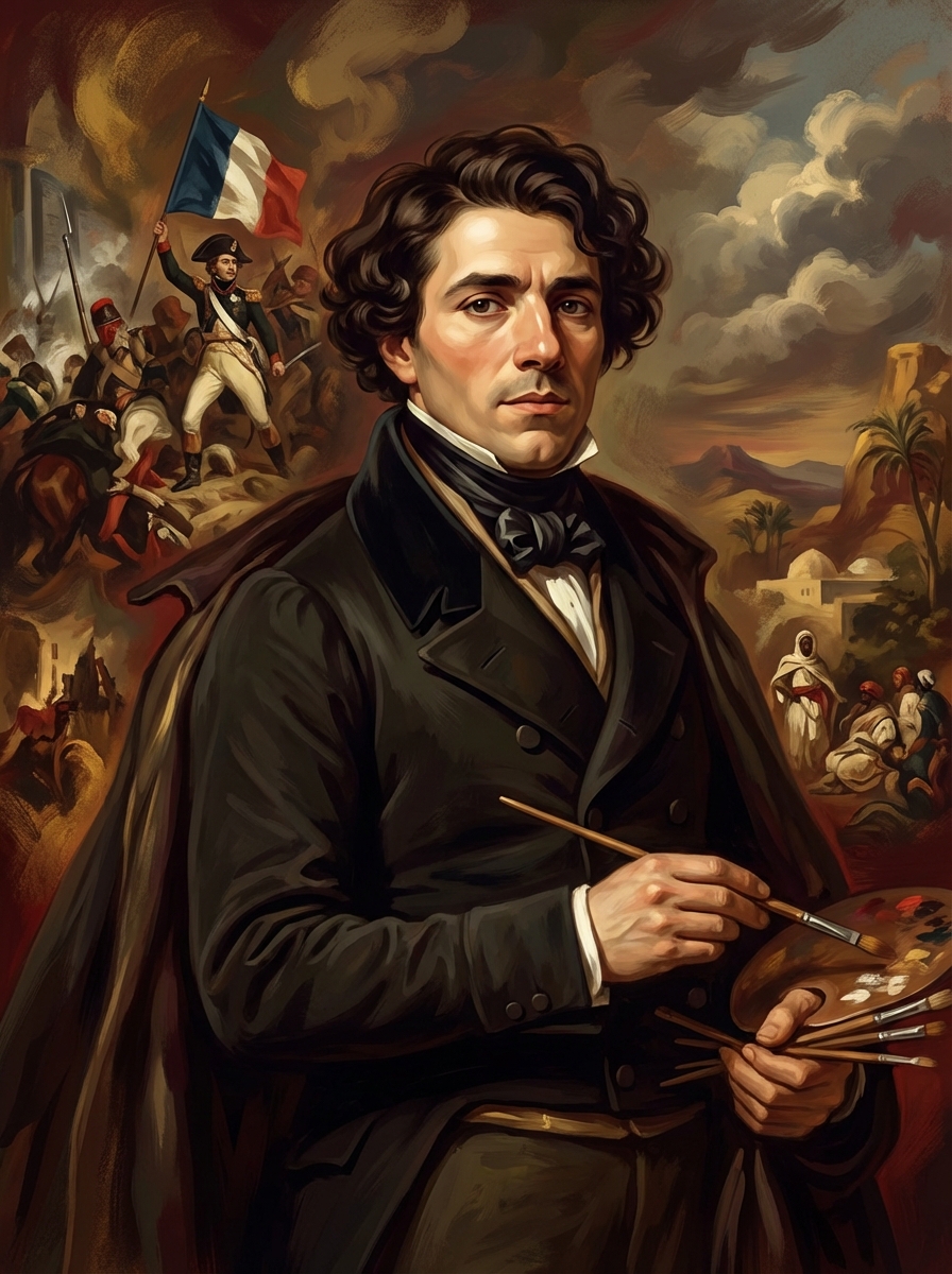 Portrait of Eugène Delacroix, Romantic Painter