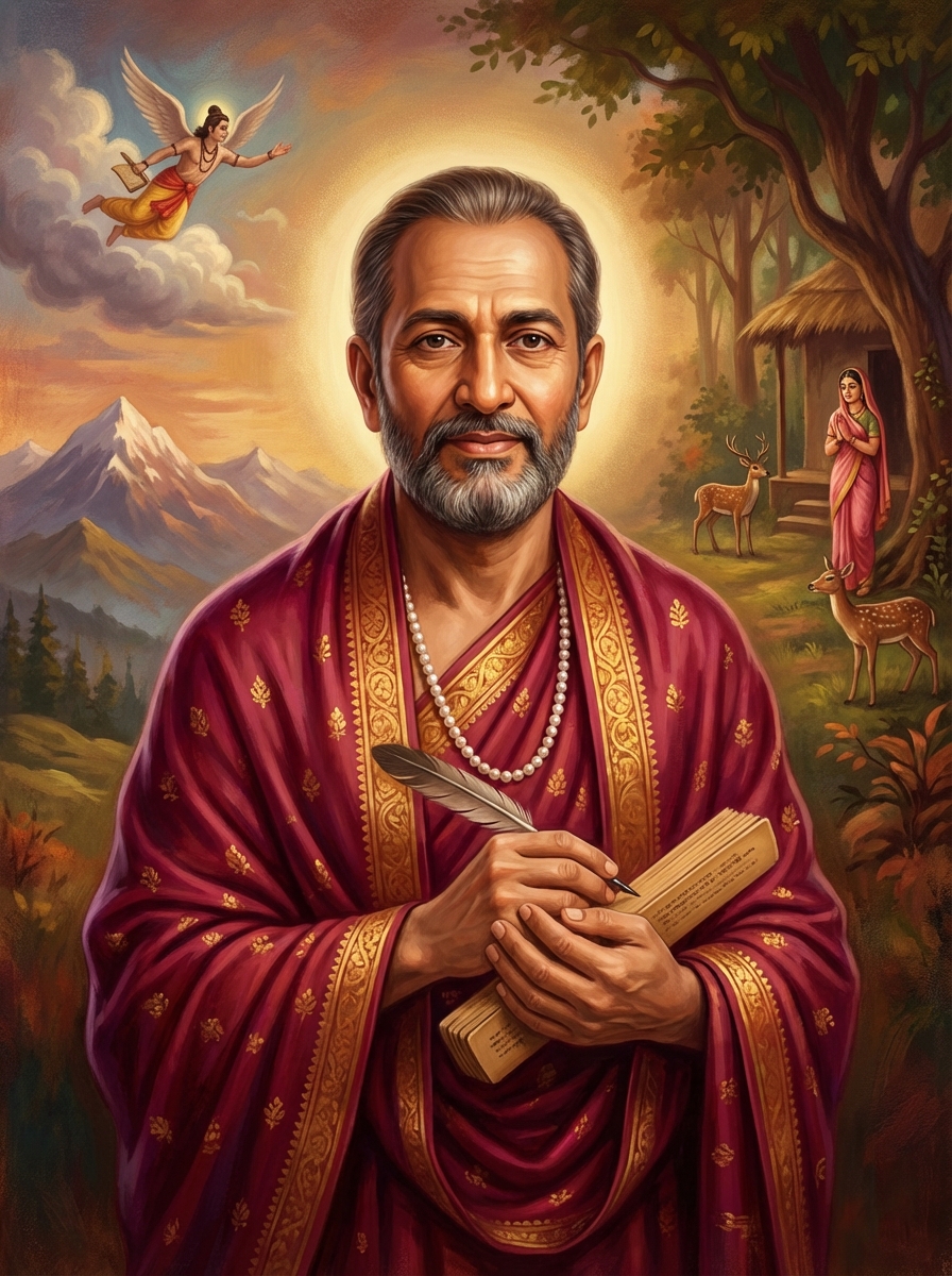 Portrait of Kalidasa, Sanskrit Poet and Playwright