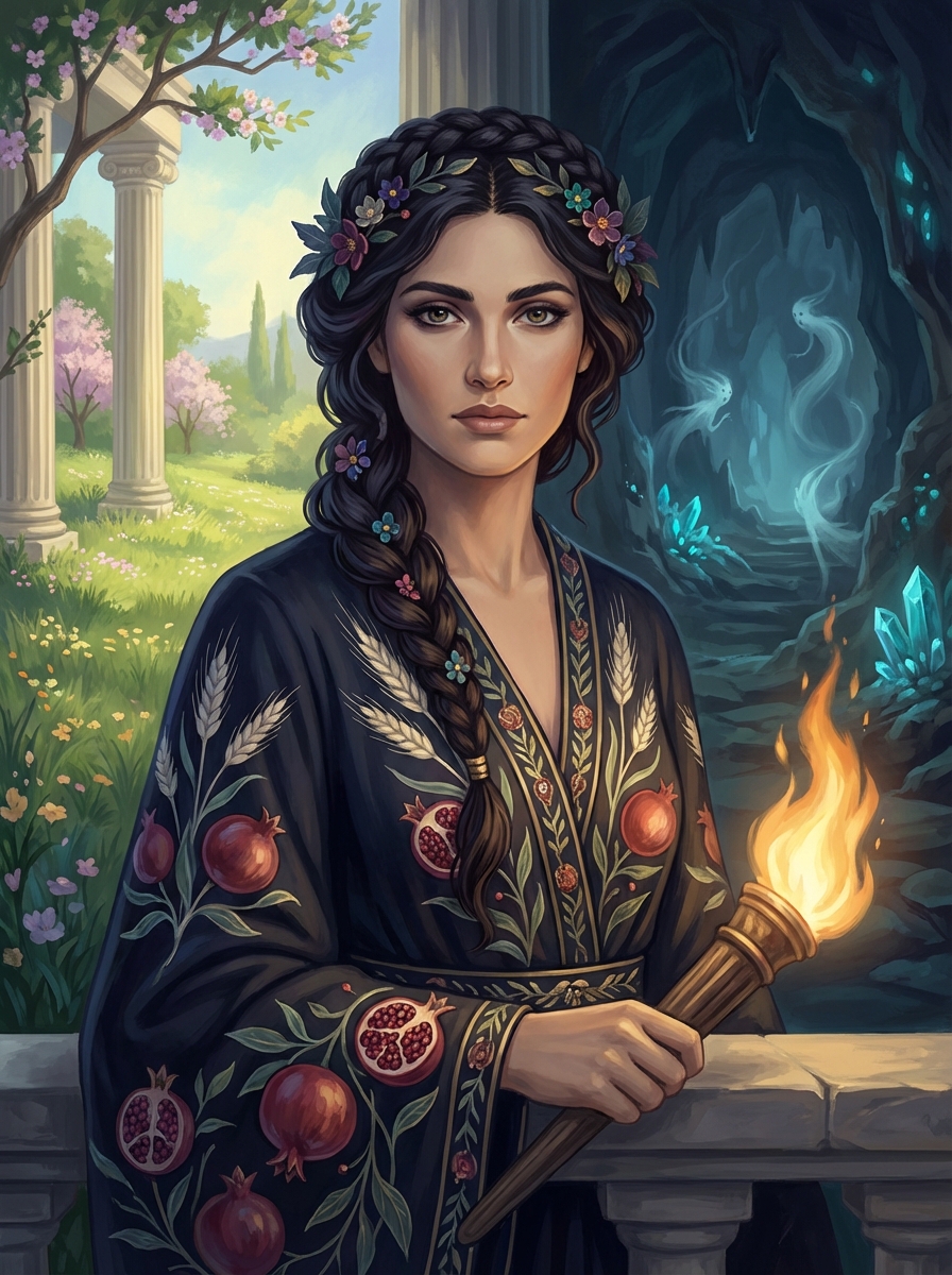 Portrait of Persephone, Greek Queen of the Underworld