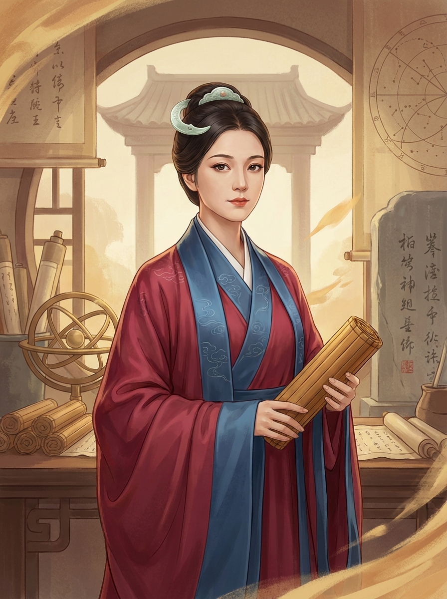 Portrait of Ban Zhao, Chinese Historian and Scholar
