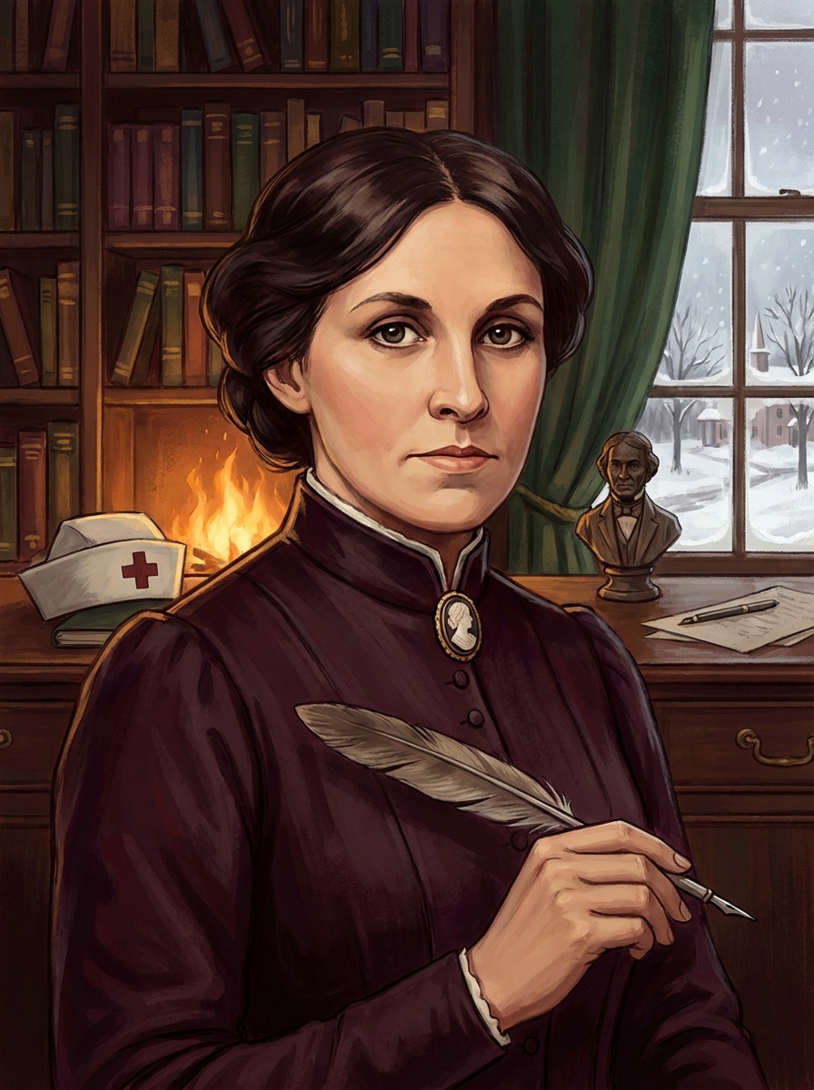 Portrait of Louisa May Alcott, American Novelist