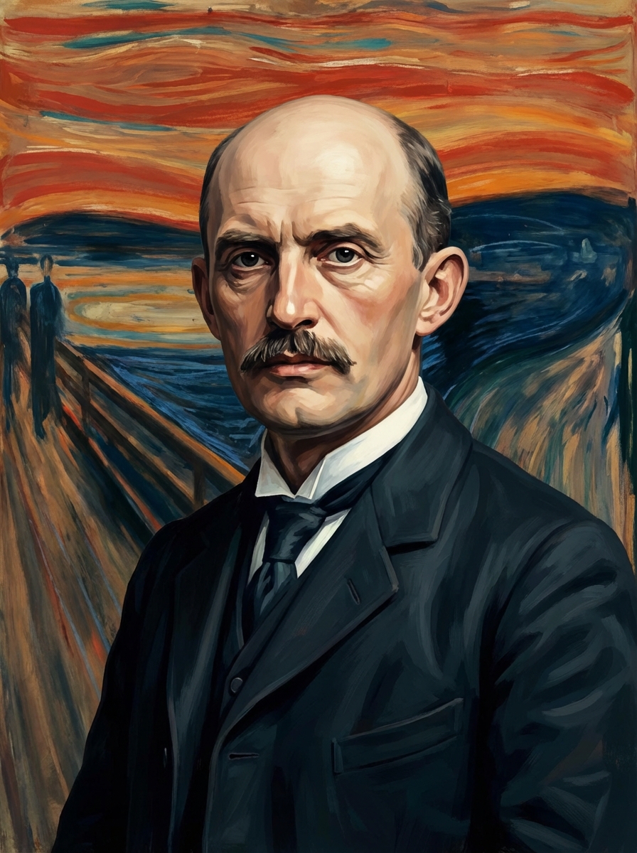 Portrait of Edvard Munch, Expressionist Painter
