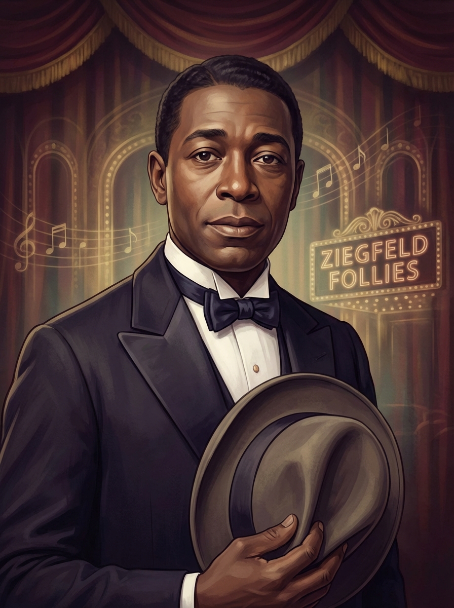 Portrait of Bert Williams, Bahamian-American Comedian and Performer