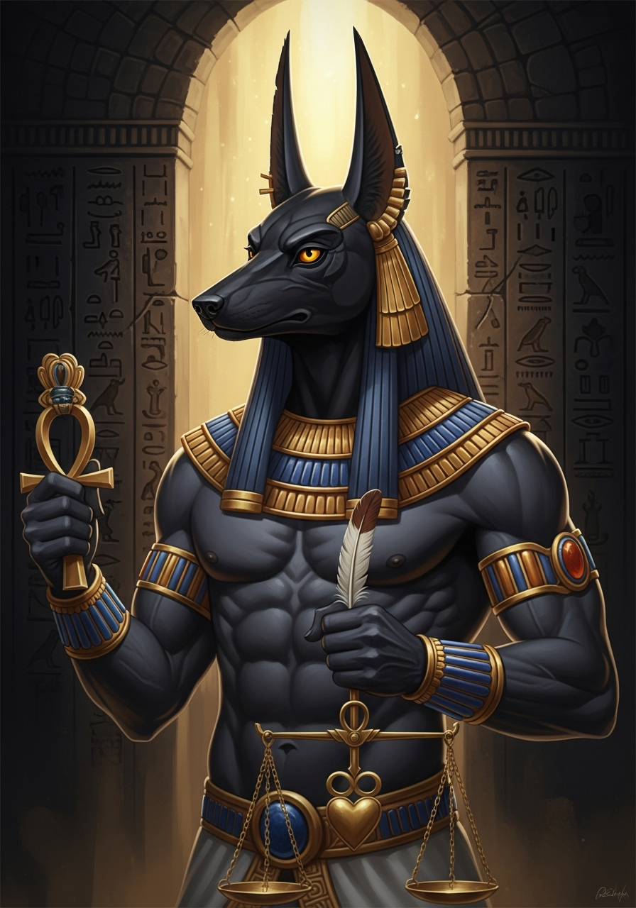 Portrait of Anubis, God of the Dead