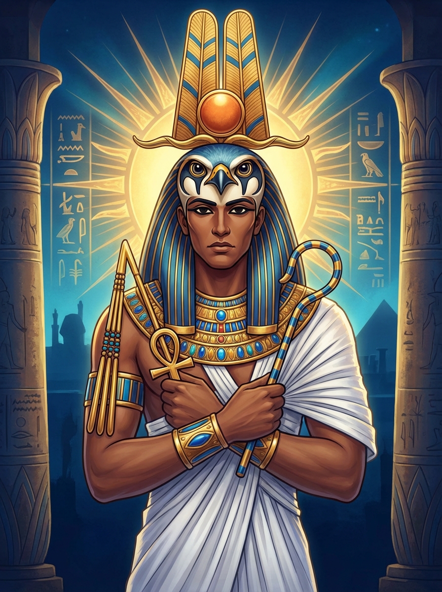 Portrait of Amun-Ra, Egyptian Sun God
