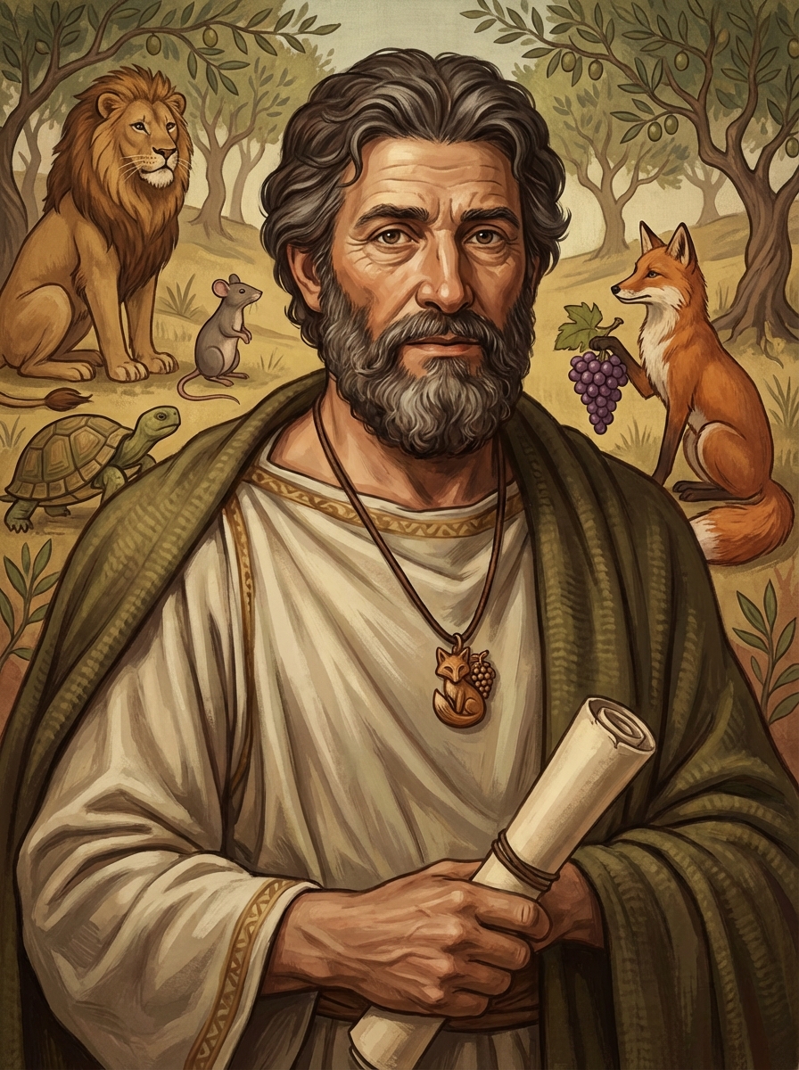 Portrait of Aesop, Ethiopian Fabulist and Storyteller