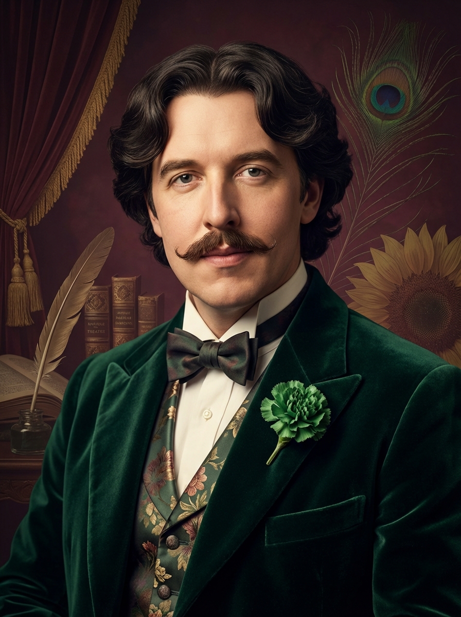 Portrait of Oscar Wilde, Writer and Playwright