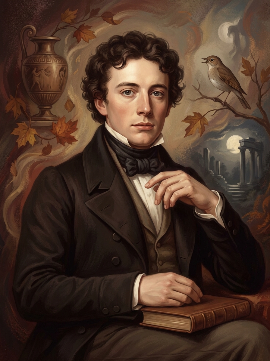 Portrait of John Keats, Romantic Poet