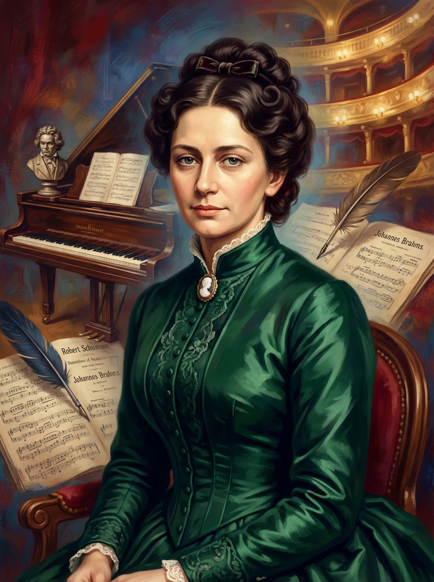 Portrait of Clara Schumann, Composer and Pianist