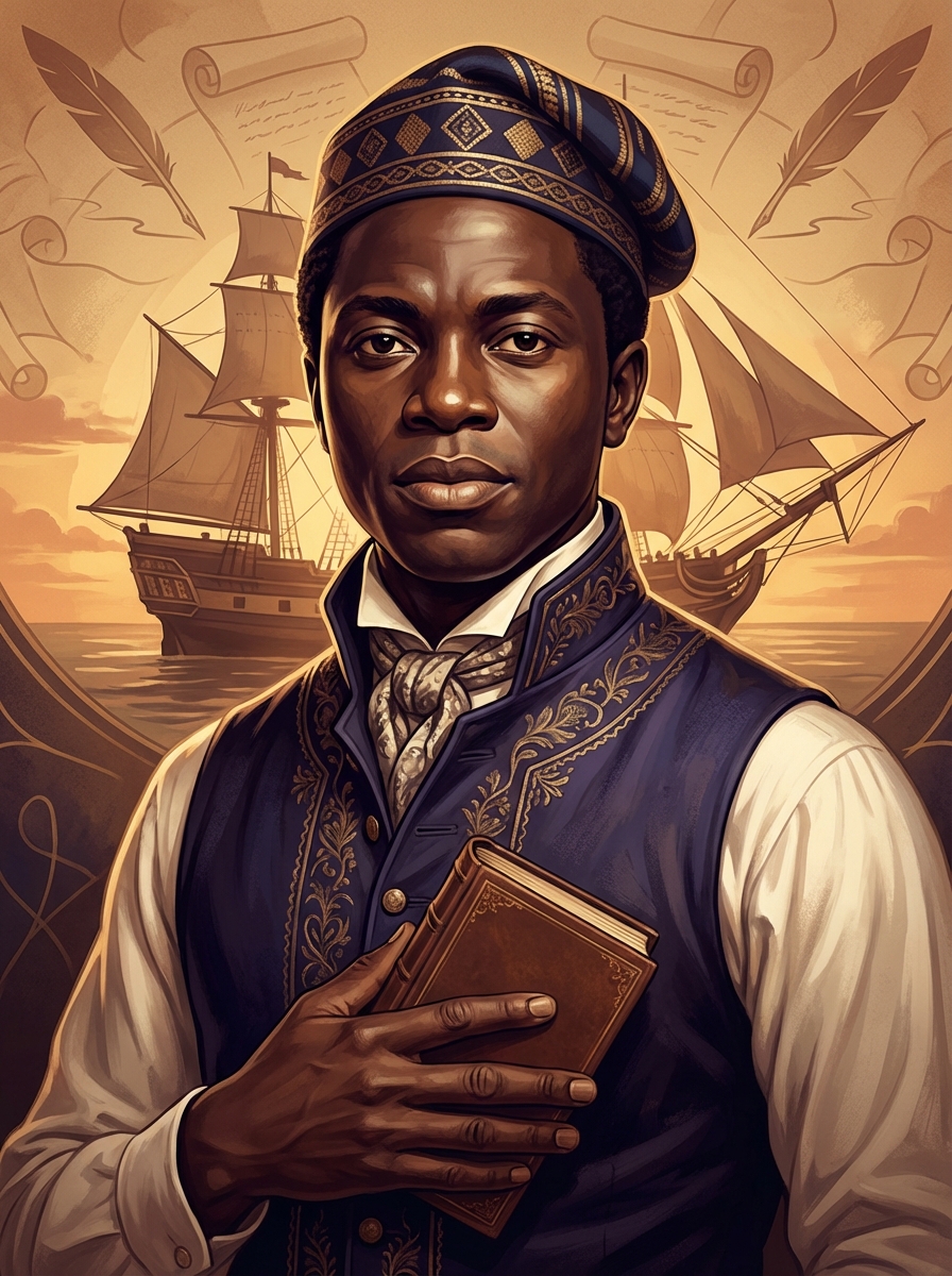 Portrait of Olaudah Equiano, Nigerian-British Writer and Autobiographer