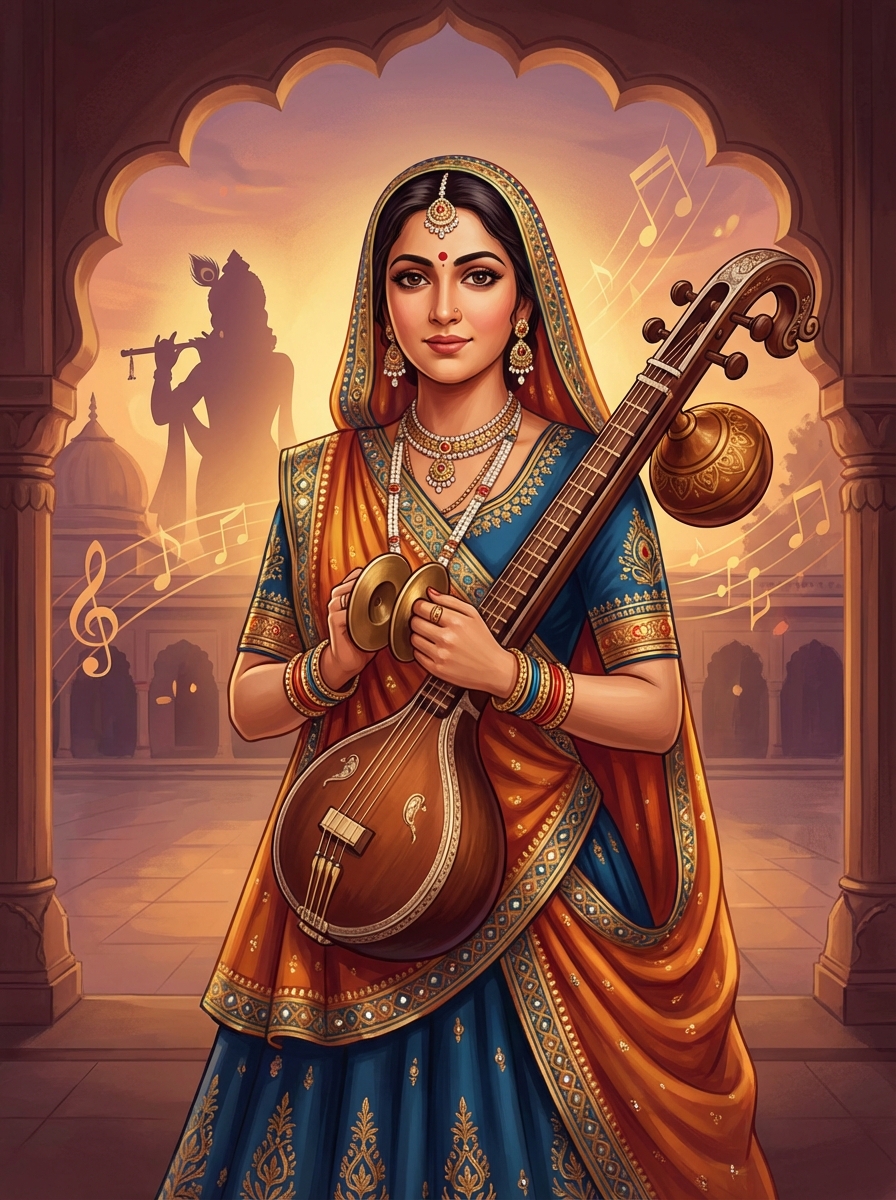 Portrait of Mirabai, Hindu Mystic Poet