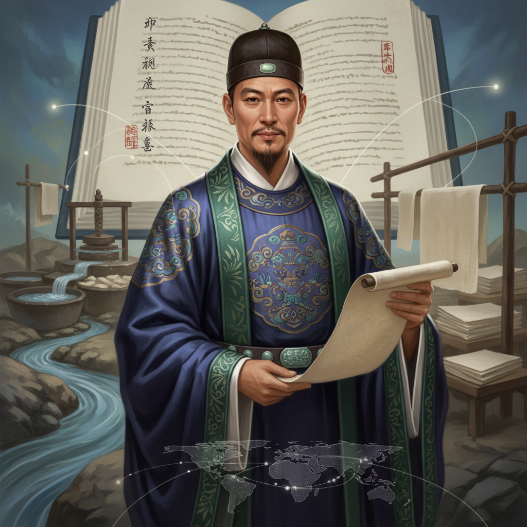 Portrait of Cai Lun, Inventor & Official