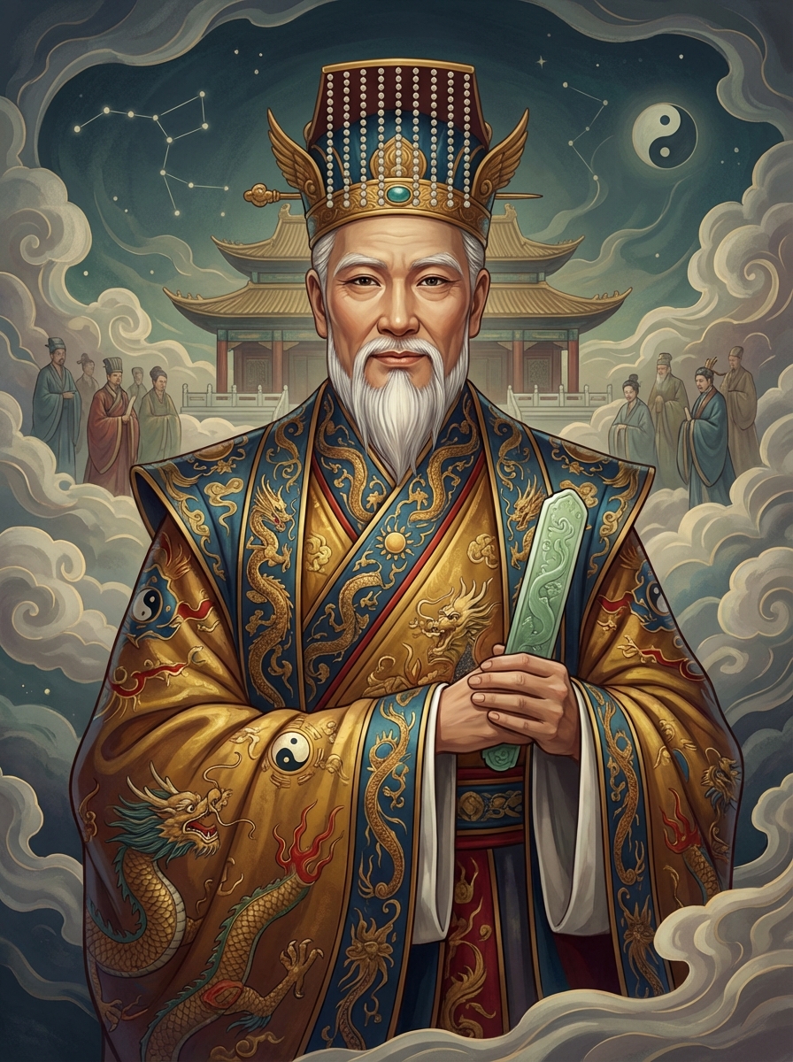 Portrait of Jade Emperor, Chinese Ruler of Heaven