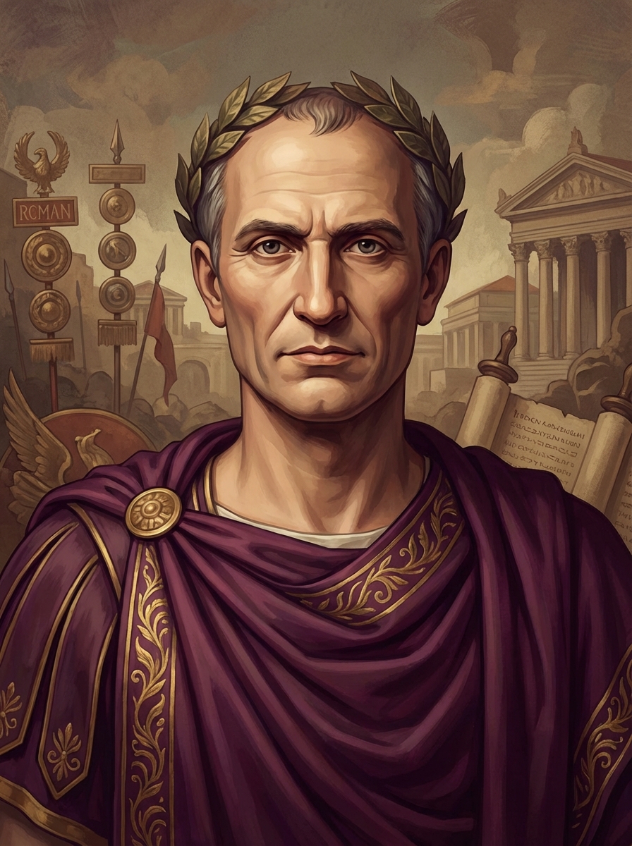 Portrait of Julius Caesar, Dictator & Conqueror