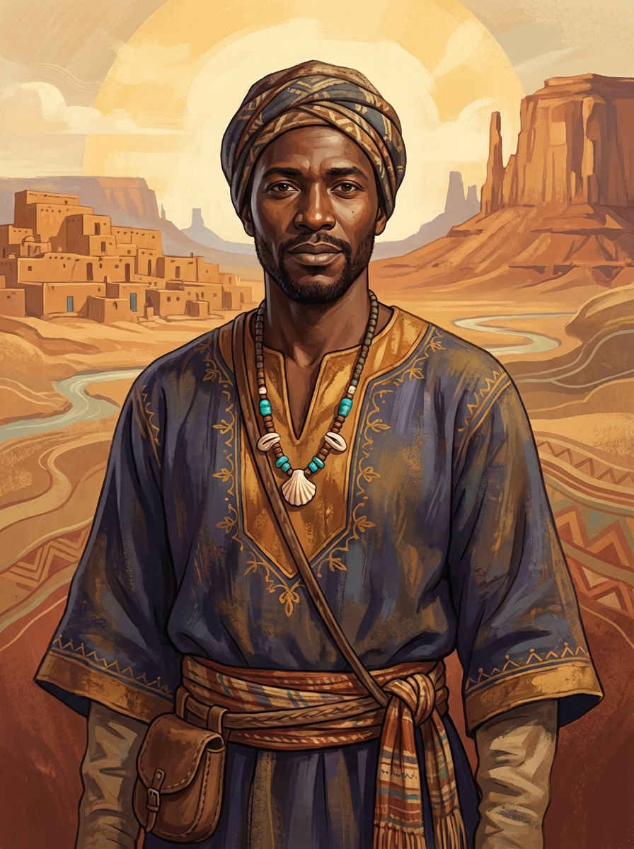 Portrait of Estevanico, Moroccan Explorer of the Americas