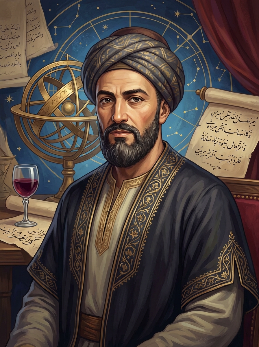Portrait of Omar Khayyam, Persian Poet and Mathematician