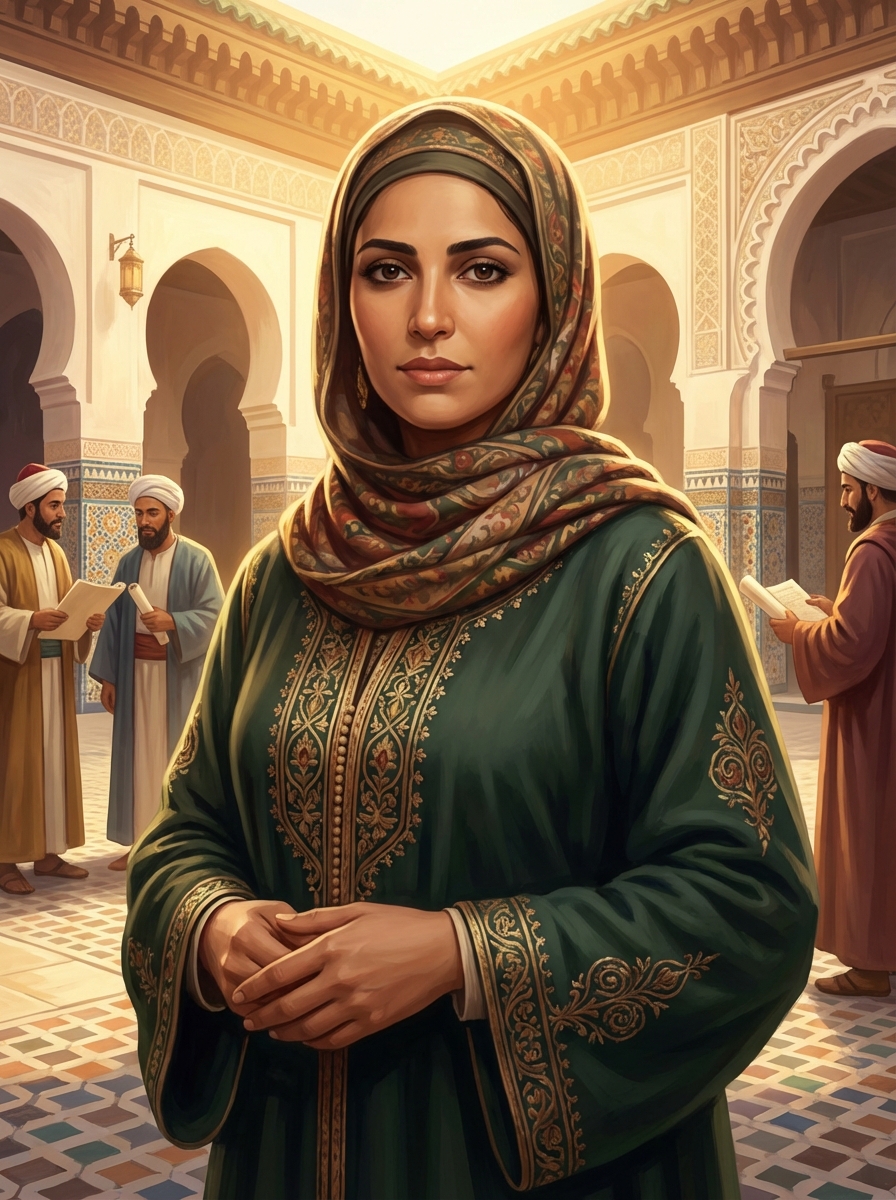 Portrait of Fatima al-Fihri, Founder of First University