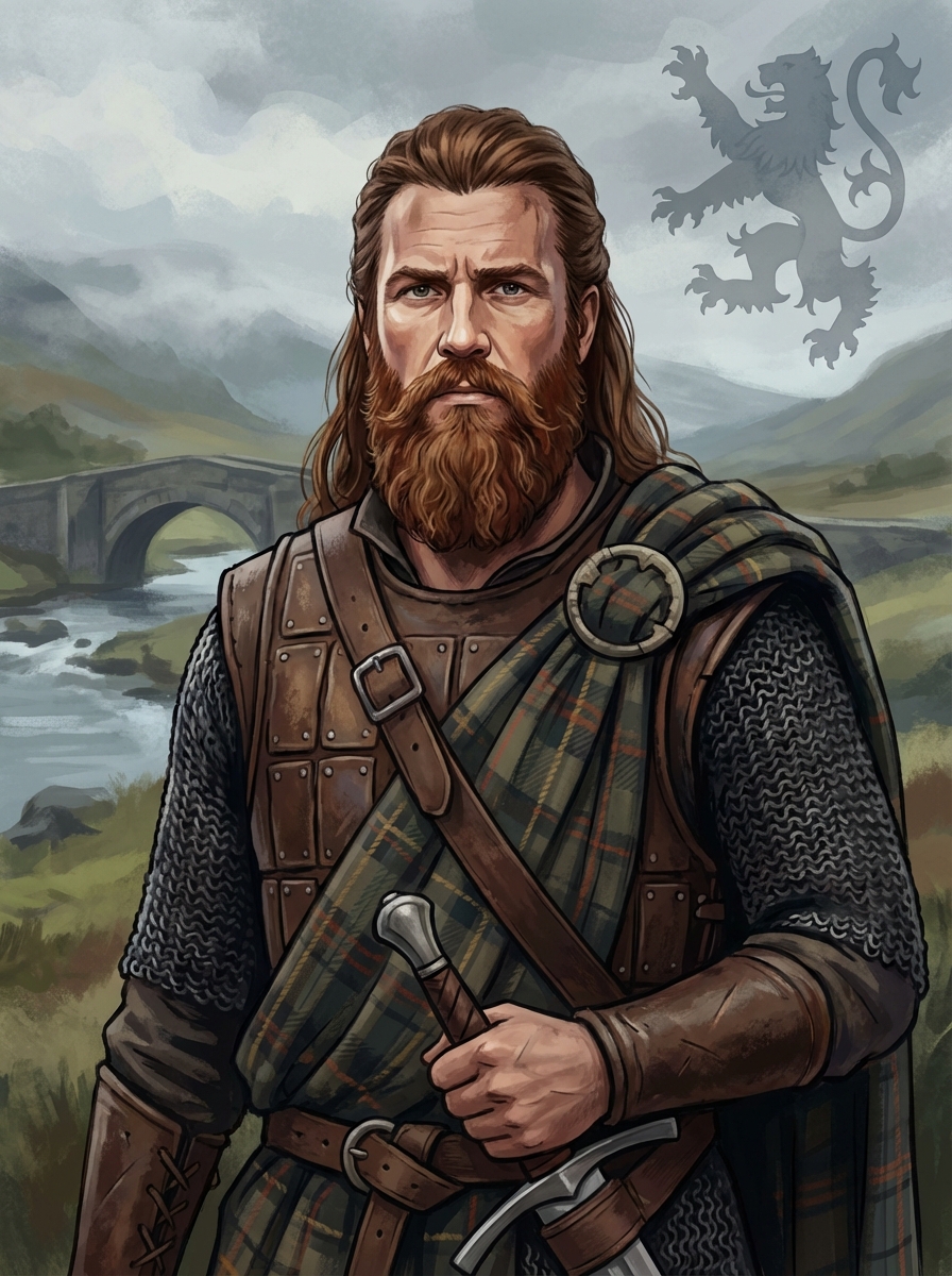 Portrait of William Wallace, Scottish Freedom Fighter