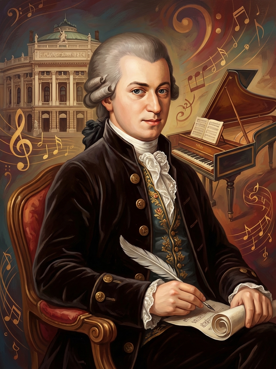 Portrait of Wolfgang Amadeus Mozart, Composer