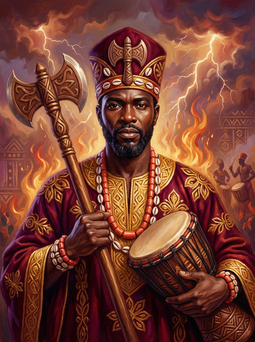Portrait of Shango, Yoruba God of Thunder