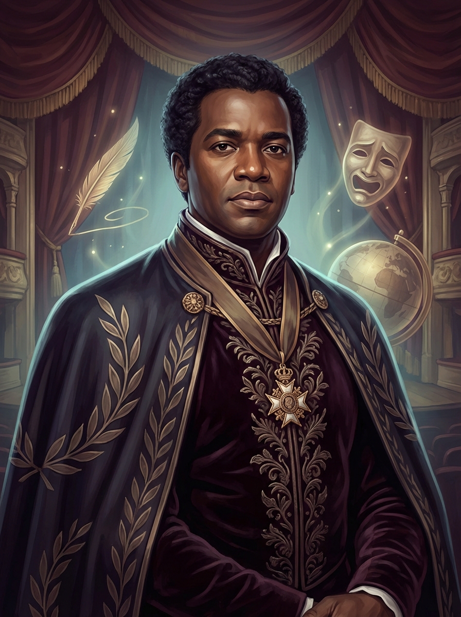 Portrait of Ira Aldridge, African American Shakespearean Actor