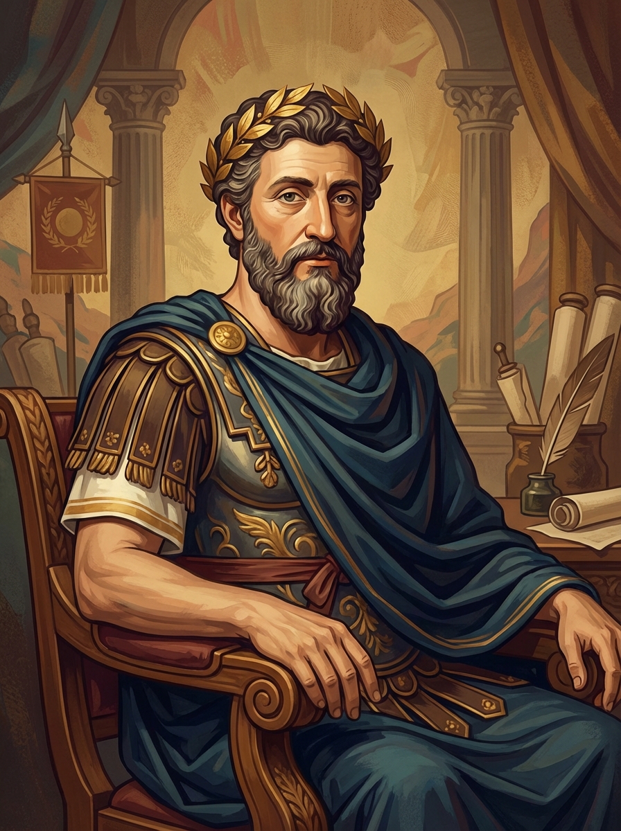 Portrait of Marcus Aurelius, Roman Emperor and Philosopher
