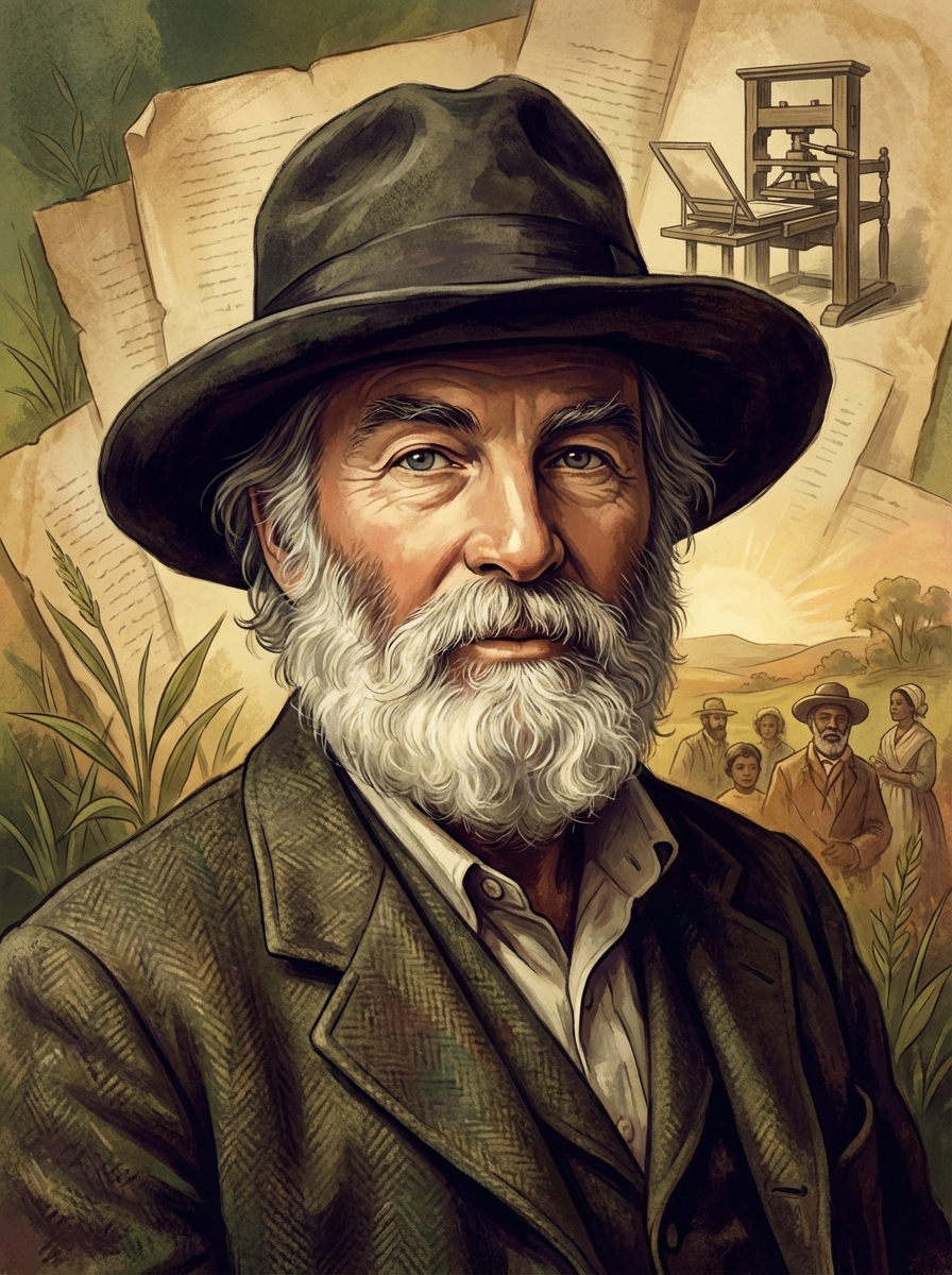 Portrait of Walt Whitman, American Poet