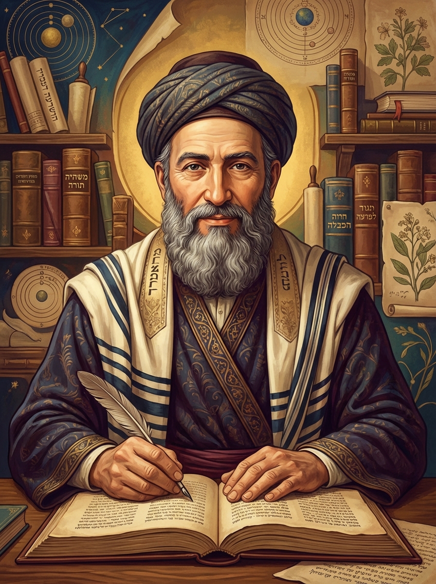 Portrait of Maimonides, Jewish Philosopher and Torah Scholar