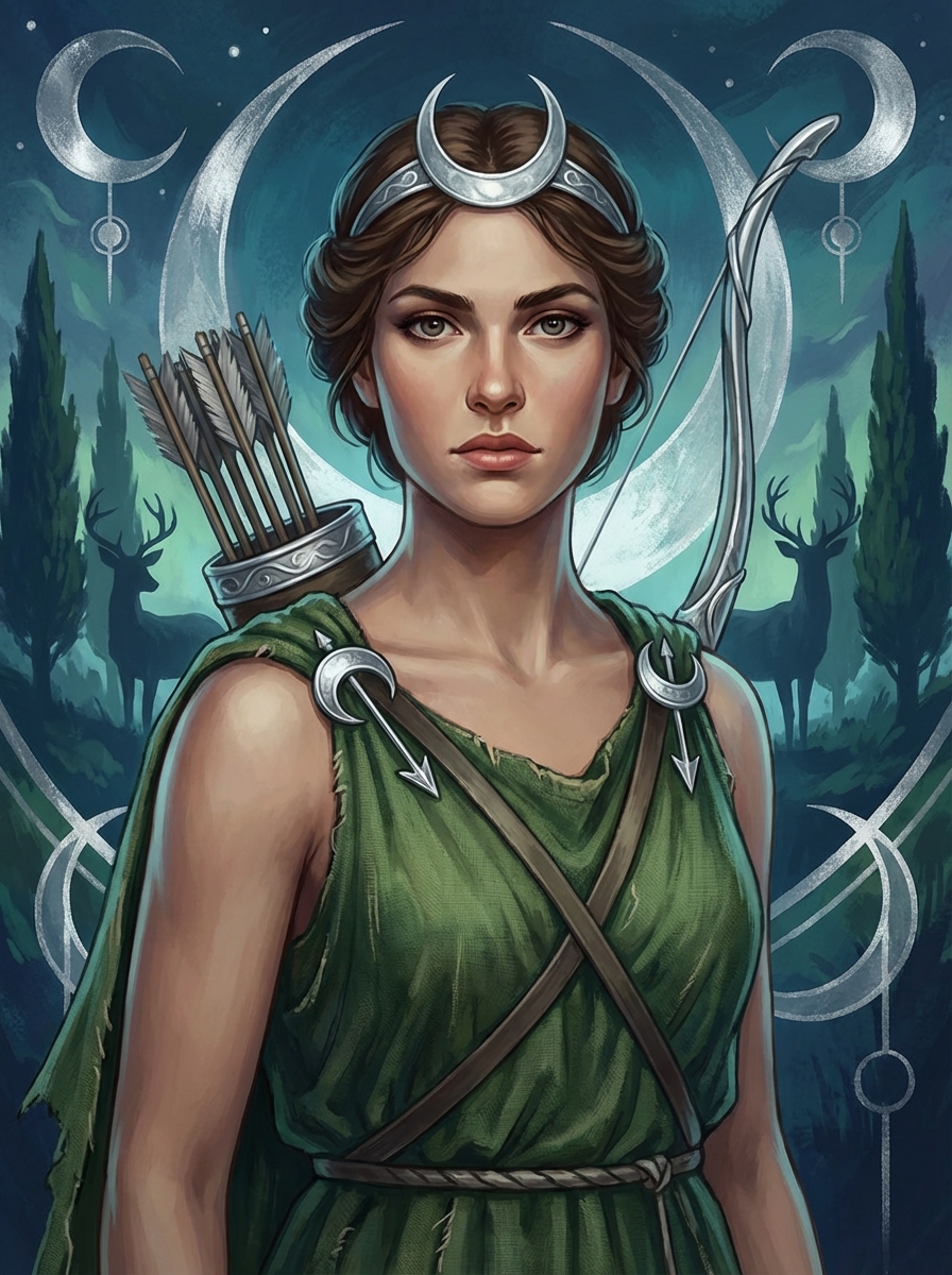 Portrait of Artemis, Greek Goddess of the Hunt