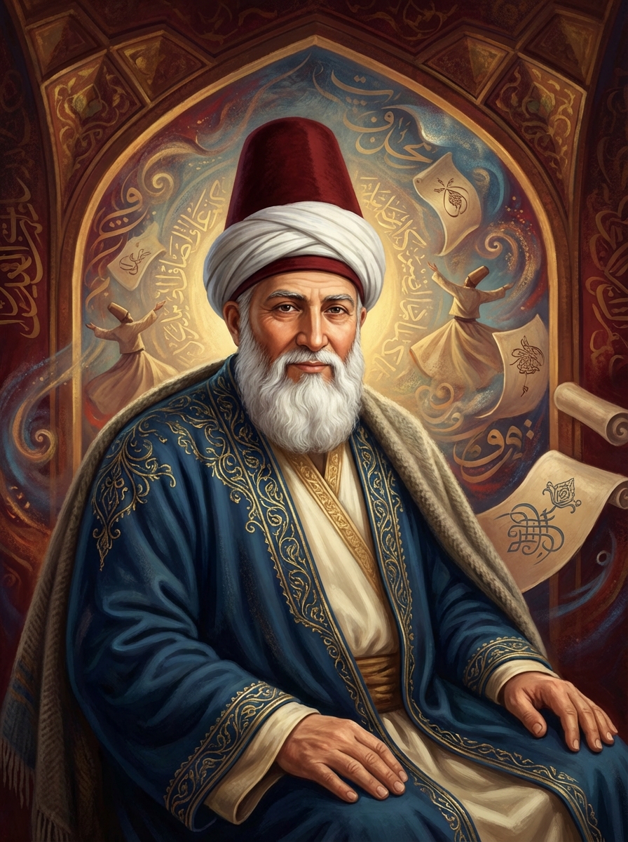 Portrait of Rumi, Mystic Poet