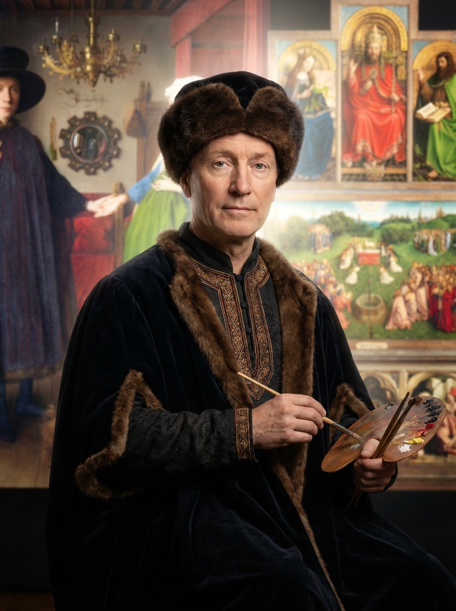 Portrait of Jan van Eyck, Flemish Painter