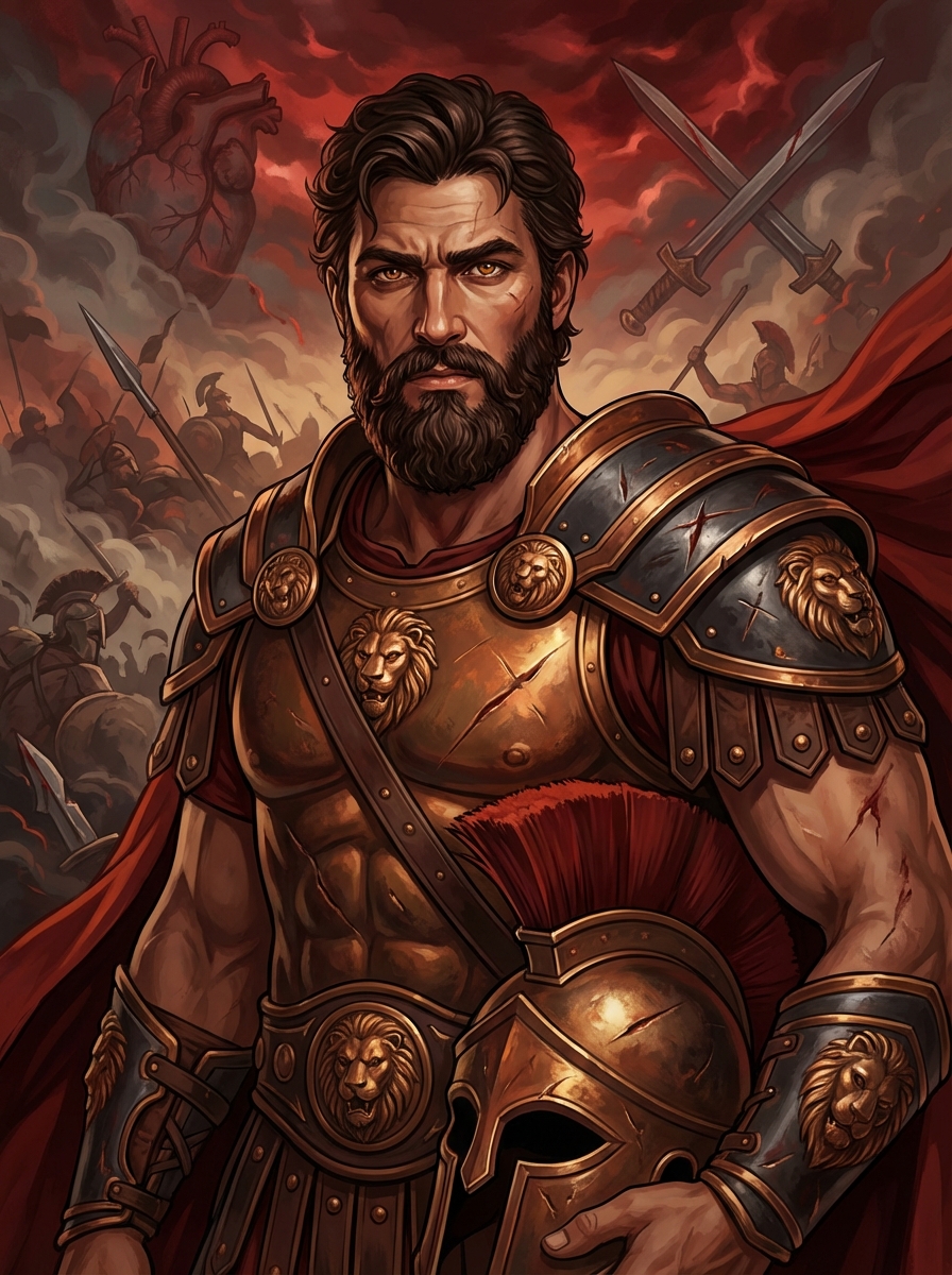 Portrait of Ares, Greek God of War