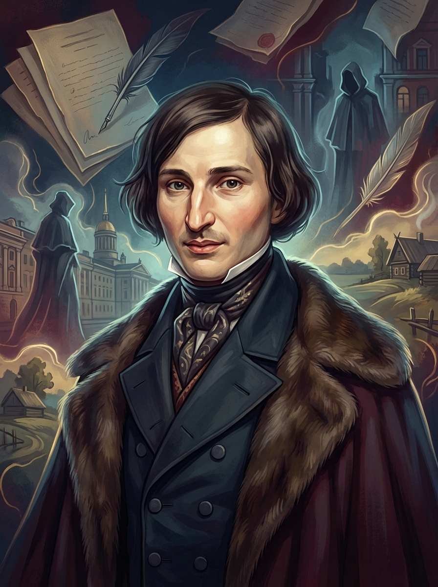 Portrait of Nikolai Gogol, Russian Writer