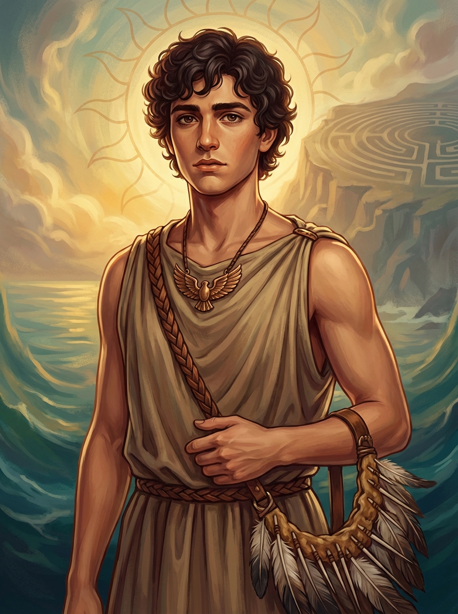 Portrait of Icarus, Greek Mythological Figure