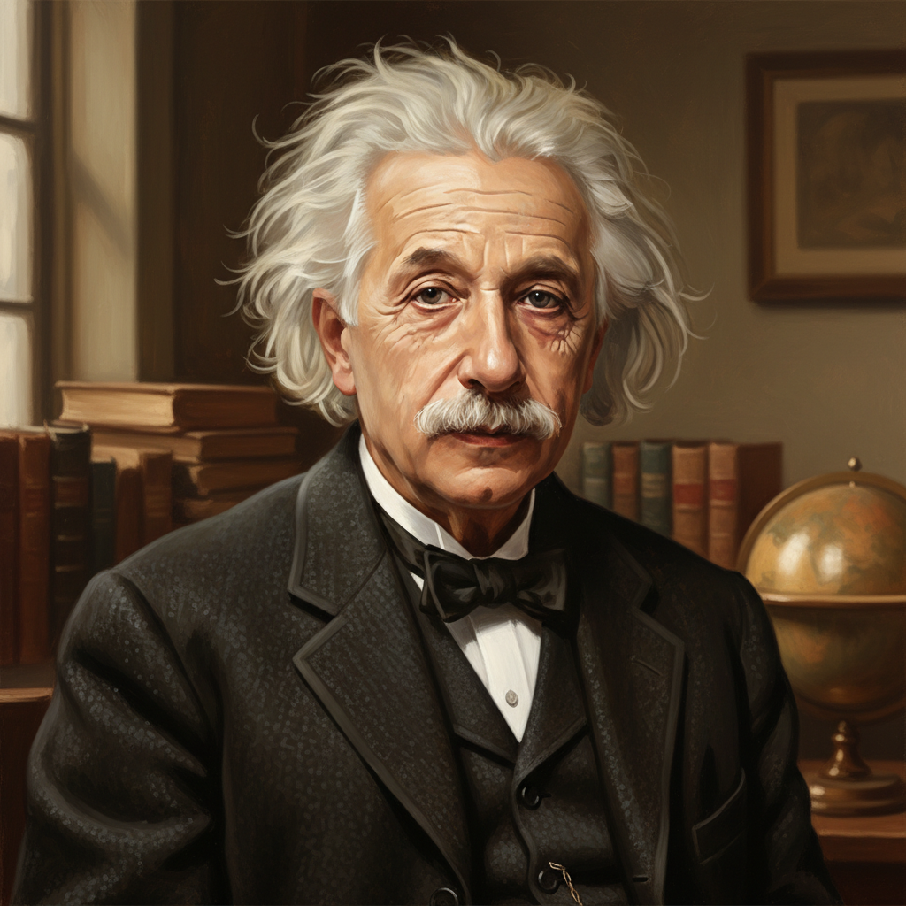 Portrait of Albert Einstein, Physicist & Genius