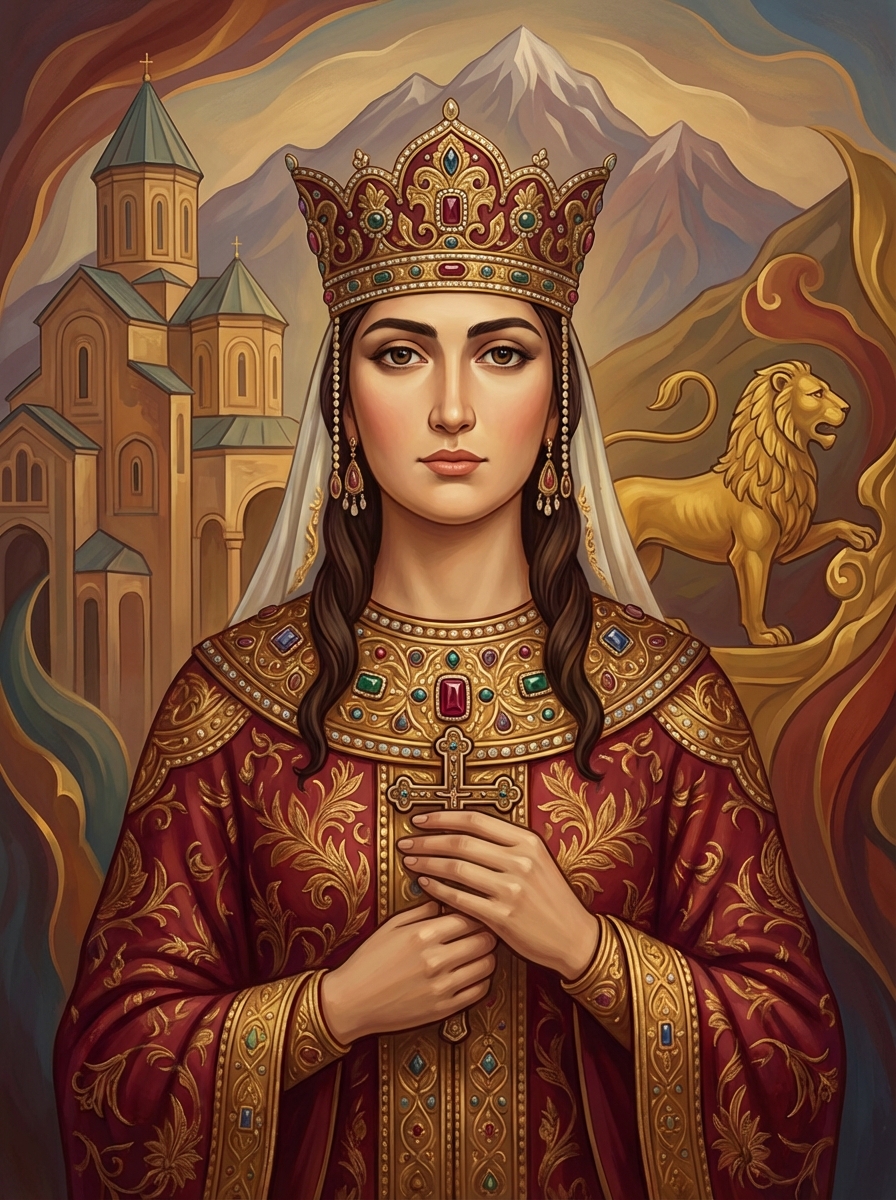 Portrait of Tamar of Georgia, Georgian Queen
