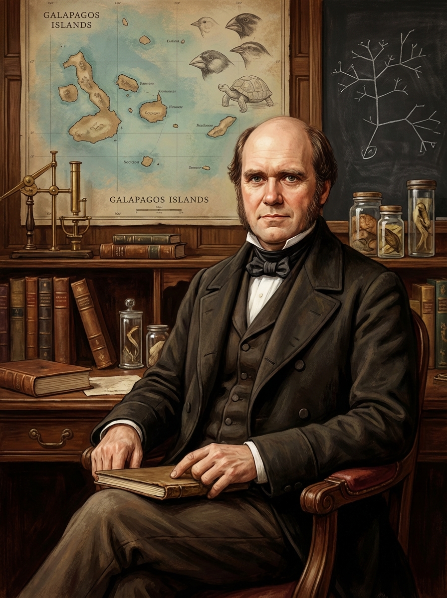 Portrait of Charles Darwin, Naturalist