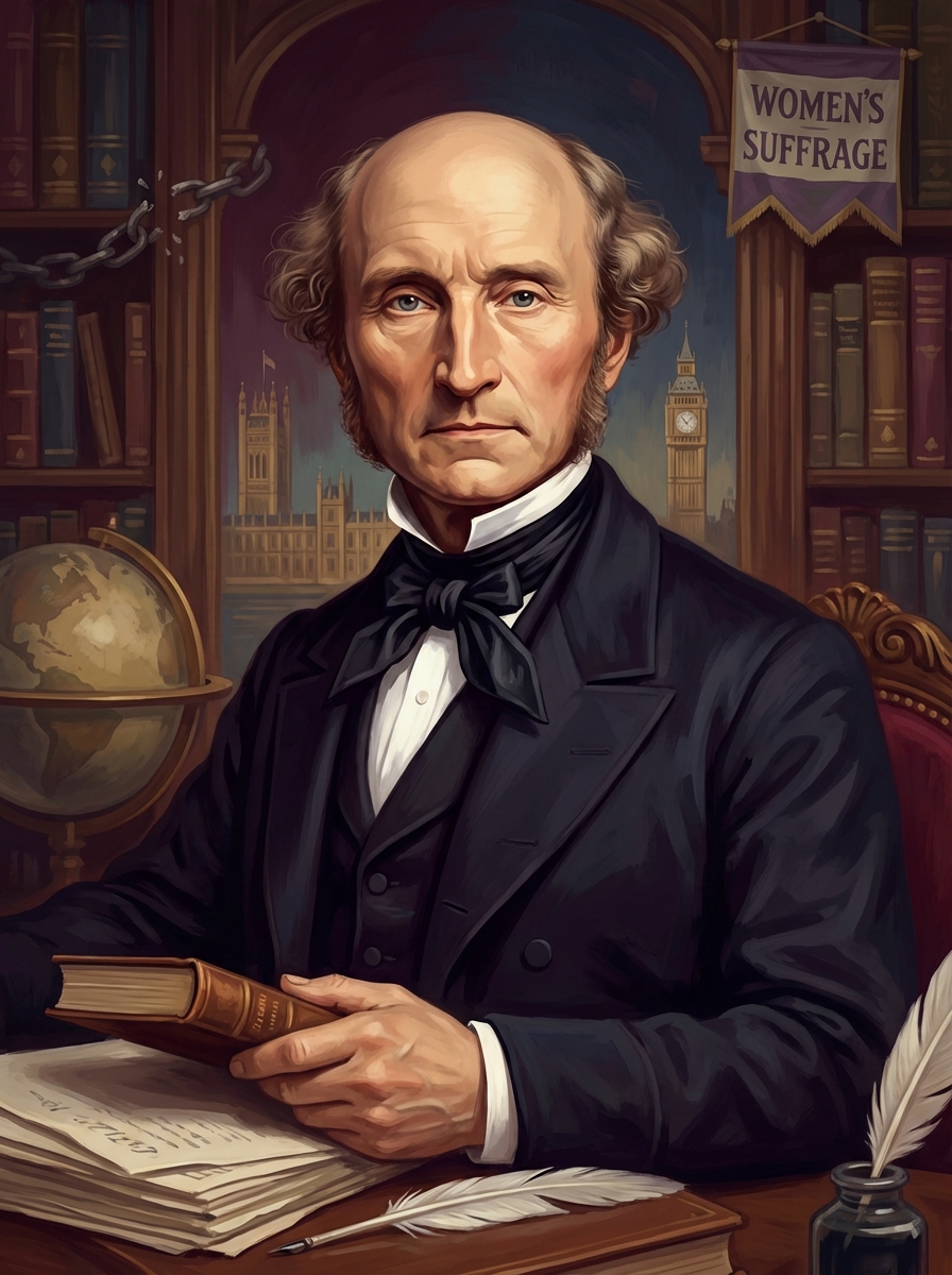 Portrait of John Stuart Mill, Philosopher & Economist