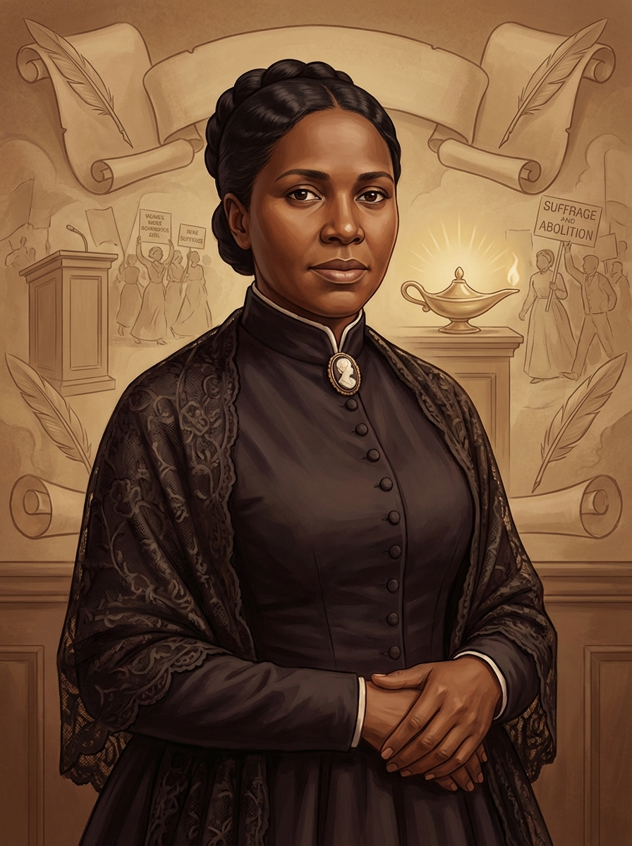 Portrait of Frances Ellen Watkins Harper, African American Poet and Novelist