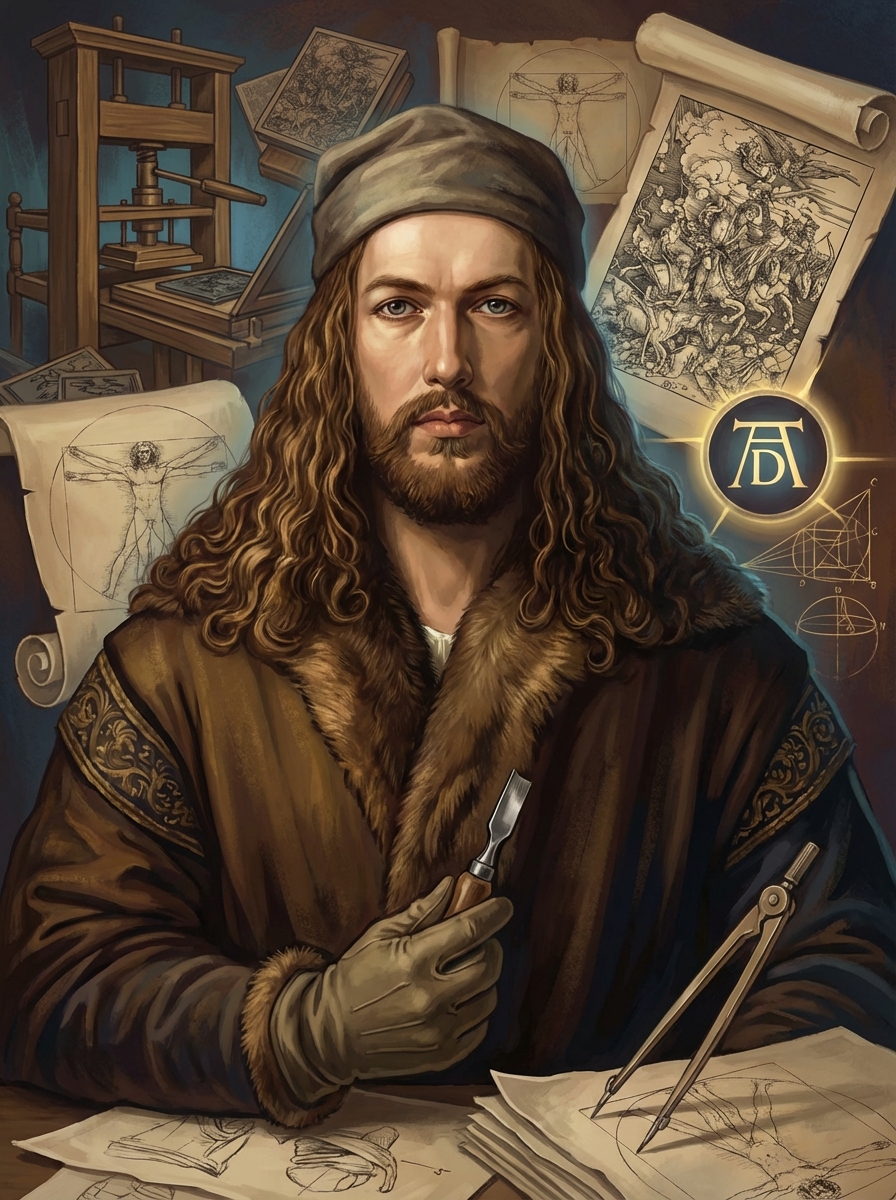 Portrait of Albrecht Dürer, German Renaissance Artist