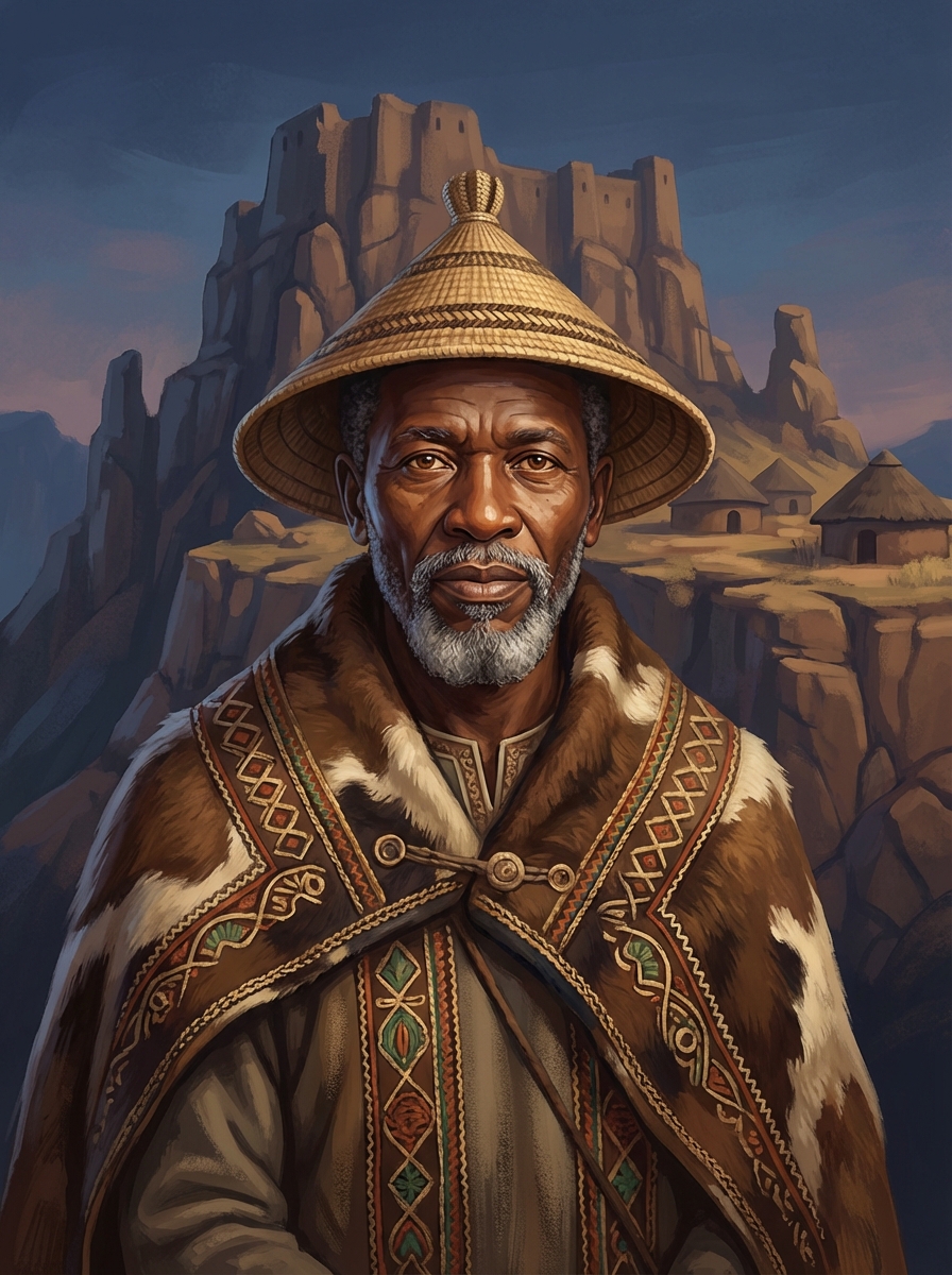 Portrait of Moshoeshoe I, Founder of Lesotho