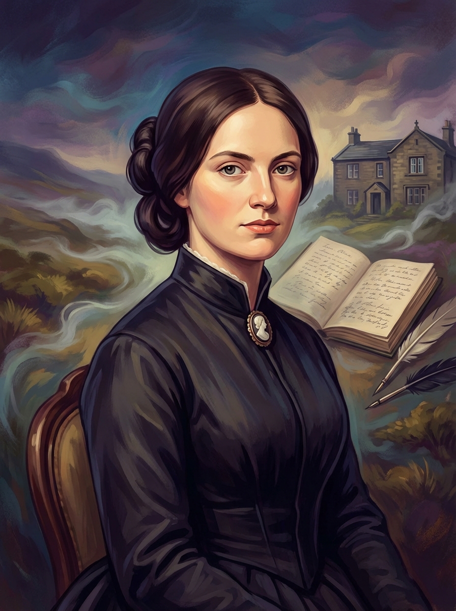 Portrait of Emily Brontë, English Novelist and Poet