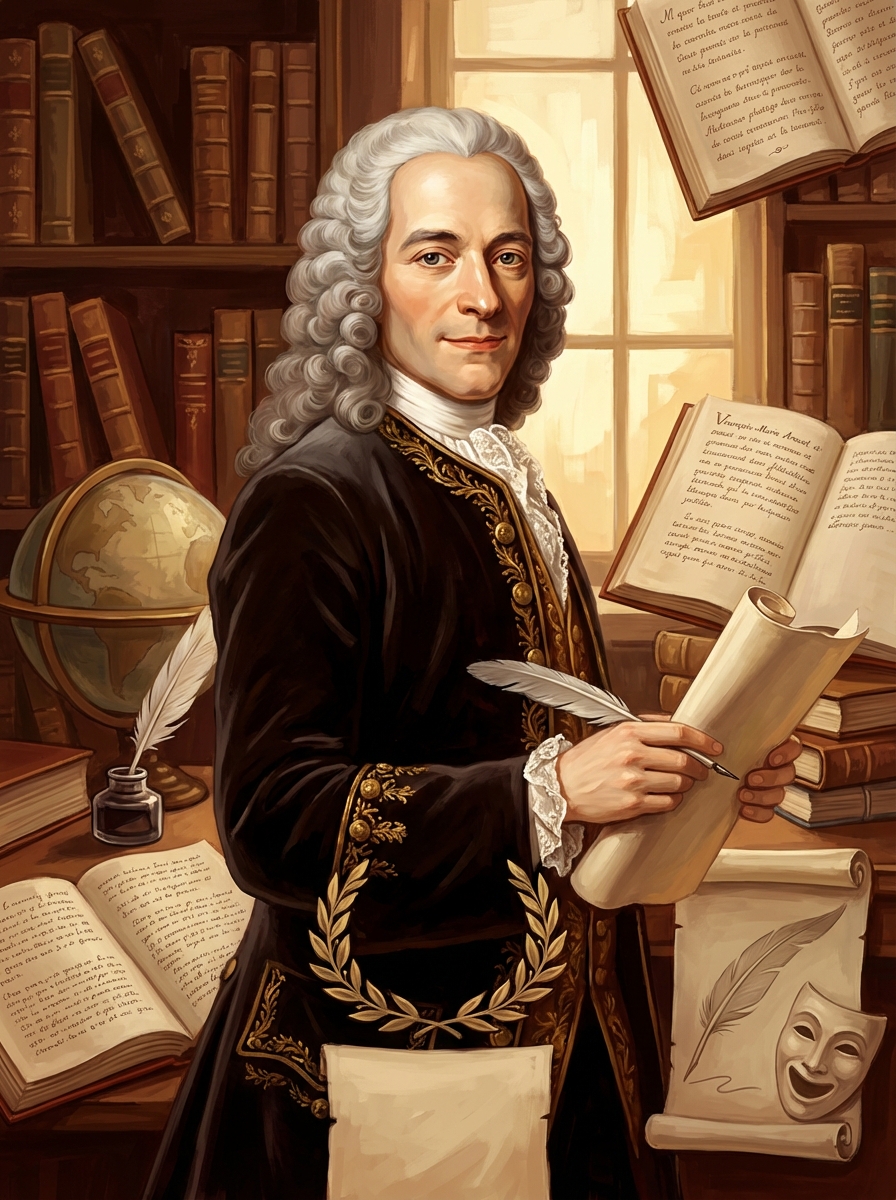 Portrait of Voltaire, Enlightenment Writer