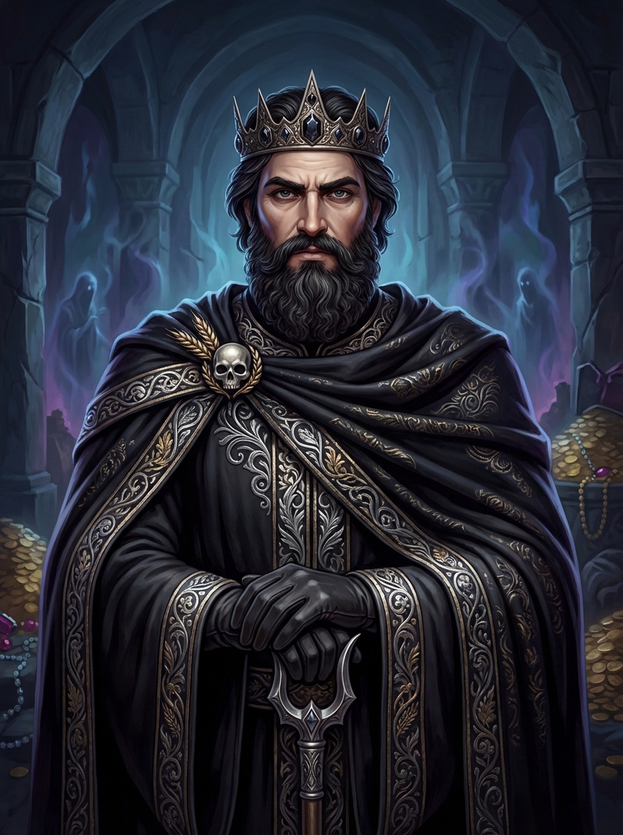 Portrait of Hades, Greek God of the Underworld