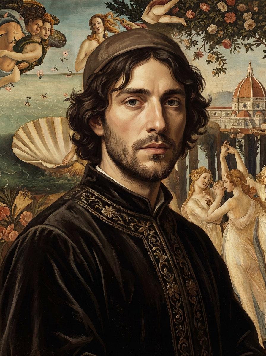 Portrait of Sandro Botticelli, Renaissance Painter