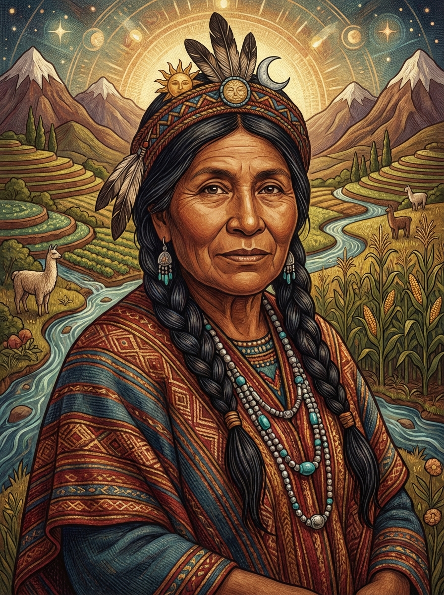 Portrait of Pachamama, Andean Earth Mother