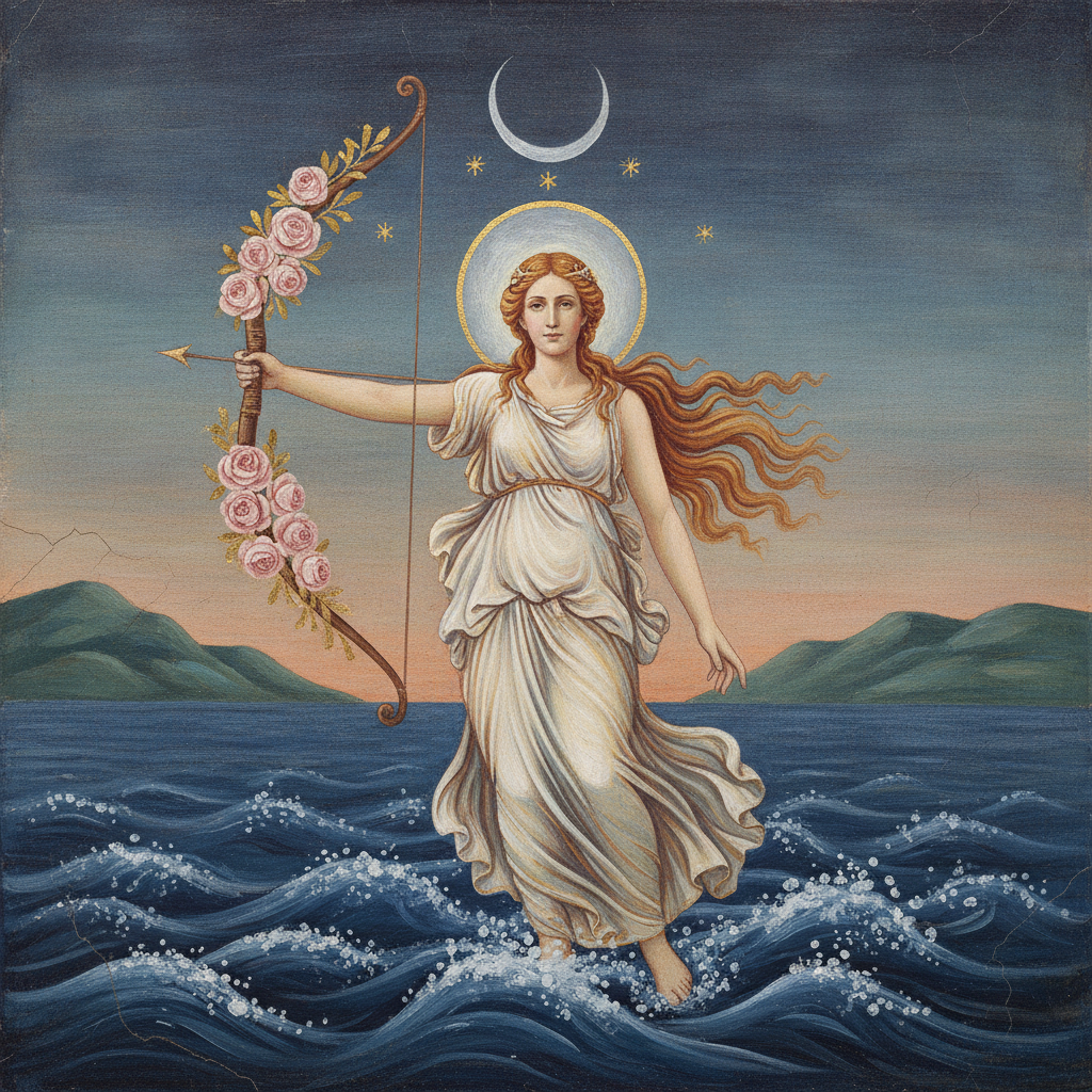 Moonlit Foam and Silver Bow by Aphrodite